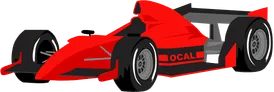 Red Formula racing car