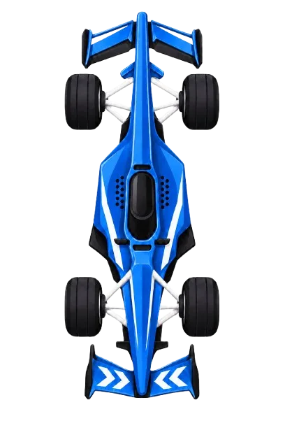 Blue racing car