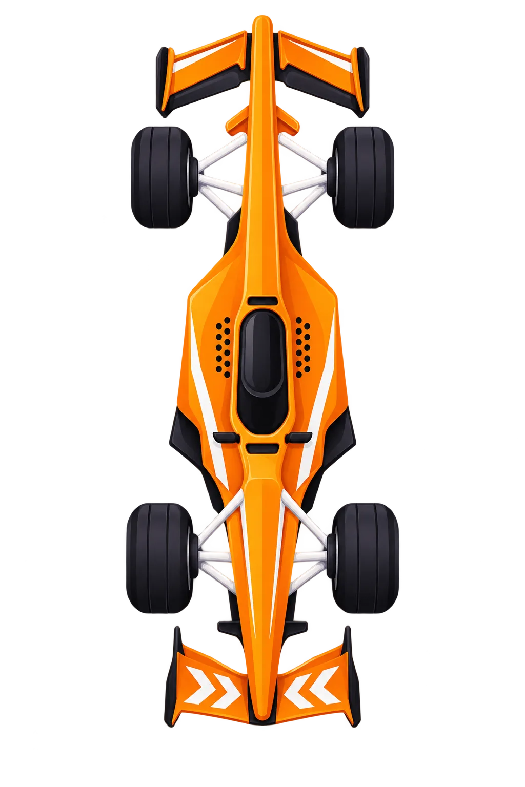 Orange racing car